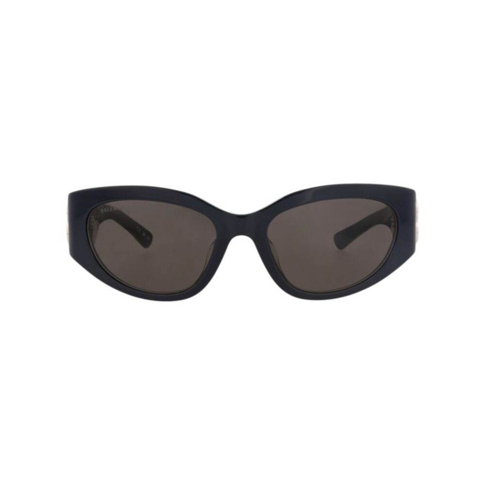 Balenciaga Round-Frame Recycled Acetate Sunglasses Blue Womens